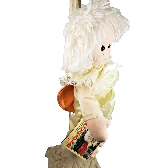 Vintage 1984 Hallmark "Stuffables" Christmas Angel Stocking Wings Satin Orig Tag - Picture 3 of 9